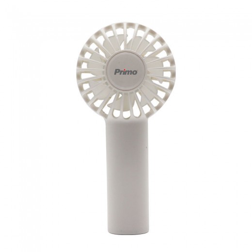 Ανεμιστήρας Mini Χειρός PRMF-80689 Primo 2.5'' 6cm Λευκός με USB Επαναφορτιζόμενος