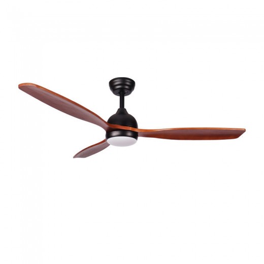 Ανεμιστήρας Οροφής PRCF-80668 PRIMO 52'' 132εκ. DC Με Τηλεχειριστήριο 1 Φως LED Μαύρος με 3 καφέ φτερά
