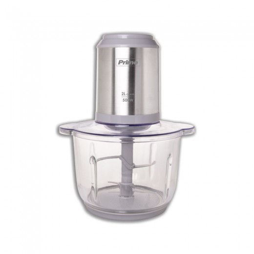 Πολυκόπτης PRFC-40486 500W 2L με γυάλινο μπωλ inox/γκρι