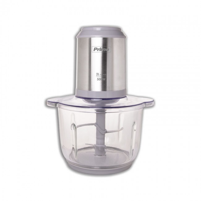 Πολυκόπτης PRFC-40486 500W 2L με γυάλινο μπωλ inox/γκρι