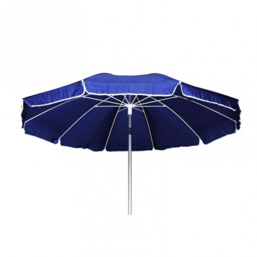 Ομπρέλα θαλάσσης αλουμινίου με ηλιοπροστασία σε μπλε χρώμα Ø2,2m