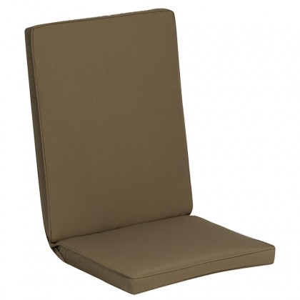 Μαξιλάρι υφασμάτινο για καρέκλα με χαμηλή πλάτη σε χρώμα πούρου 94x43x5εκ.