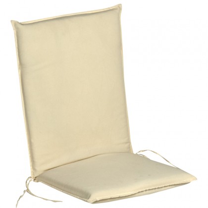Μαξιλάρι υφασμάτινο για καρέκλα με χαμηλή πλάτη σε χρώμα κρεμ 94x43x5εκ.