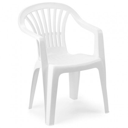 Πολυθρόνα Altea από πολυπροπυλένιο σε χρώμα λευκό 56x54x80εκ.