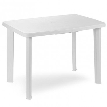 Τραπέζι κήπου Faretto από πολυπροπυλένιο σε χρώμα λευκό 101x68x72εκ.