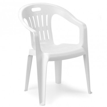 Πολυθρόνα Piona από πολυπροπυλένιο - στοιβαζόμενη - σε χρώμα λευκό 56x55x78εκ.