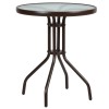 Τραπέζι αλουμινίου LIMA σε χρώμα καφέ Ø60x71εκ.