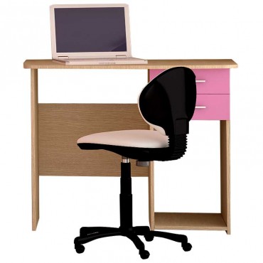 Παιδικό γραφείο χρώμα δρυς-ροζ 100x55x80εκ.