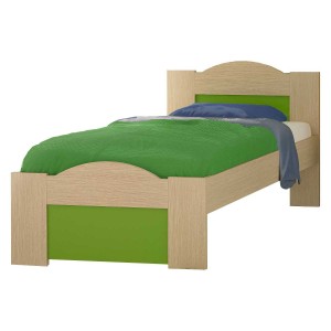 Παιδικό κρεβάτι μονό "ΚΥΜΑ" δρυς-λαχανί 90x190εκ.