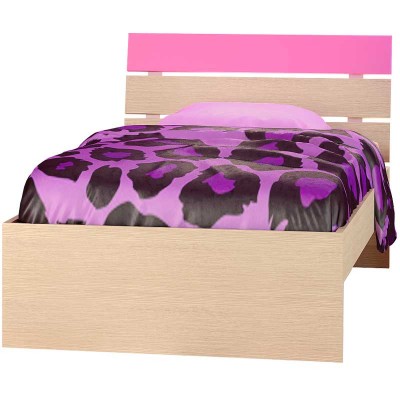 Παιδικό κρεβάτι ημίδιπλο "ΝΟΤΑ" δρυς-ροζ 110x190εκ.