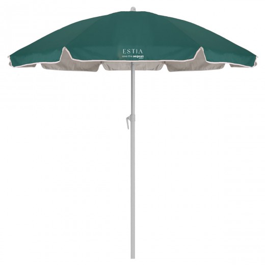 ESTIA ΟΜΠΡΕΛΑ ΘΑΛΑΣΣΗΣ TEAL GREEN ΜΕ ΠΡΟΣΤΑΣΙΑ UPF 50+ ΜΕΤΑΛΛΙΚΗ 1.8m
