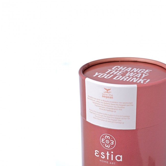 ESTIA ΘΕΡΜΟΣ COFFEE MUG SAVE THE AEGEAN 350ml ROSE GOLD