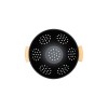 ESTIA ΣΟΥΡΩΤΗΡΙ ΖΥΜΑΡΙΚΩΝ BAMBOO ESSENTIALS ΜΕΤΑΛΛΙΚΟ ΜΕ ΛΑΒΕΣ 24x24x13.7cm ΜΑΥΡΟ