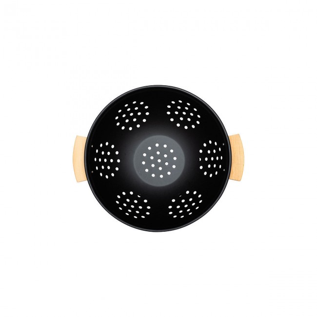 ESTIA ΣΟΥΡΩΤΗΡΙ ΖΥΜΑΡΙΚΩΝ BAMBOO ESSENTIALS ΜΕΤΑΛΛΙΚΟ ΜΕ ΛΑΒΕΣ 24x24x13.7cm ΜΑΥΡΟ