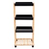ESTIA ΤΡΟΛΕΪ ΑΠΟΘΗΚΕΥΣΗΣ BAMBOO ESSENTIALS 4 ΕΠΙΠΕΔΩΝ 40x30x88cm ΜΑΥΡΟ