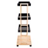 ESTIA ΤΡΟΛΕΪ ΑΠΟΘΗΚΕΥΣΗΣ BAMBOO ESSENTIALS 4 ΕΠΙΠΕΔΩΝ 40x30x88cm ΜΑΥΡΟ