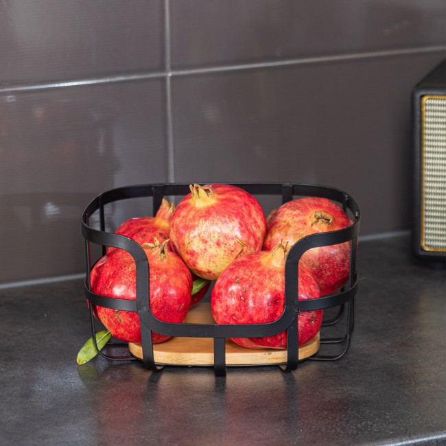 ESTIA ΦΡΟΥΤΙΕΡΑ BAMBOO ESSENTIALS ΜΕΤΑΛΛΙΚΗ 24x24x12.7cm ΜΑΥΡΗ ESTIA ΦΡΟΥΤΙΕΡΑ BAMBOO ESSENTIALS ΜΕΤΑΛΛΙΚΗ 24x24x12.7cm ΜΑΥΡΗ