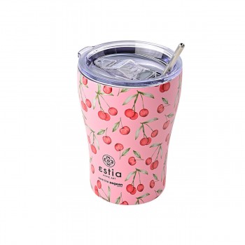 ESTIA ΘΕΡΜΟΣ COFFEE MUG SAVE THE AEGEAN 350ml CHERRY ROSE