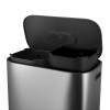 ESTIA ΚΑΔΟΣ ΑΠΟΡΡΙΜΑΤΩΝ DUOPRIME SOFT CLOSE 60lt ΜΕ ΔΥΟ ΔΟΧΕΙΑ 30&amp;30lt INOX