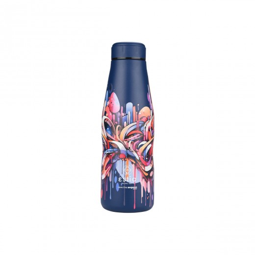 ESTIA ΘΕΡΜΟΣ TRAVEL FLASK SAVE THE AEGEAN 500ml VIBRANT VORTEX