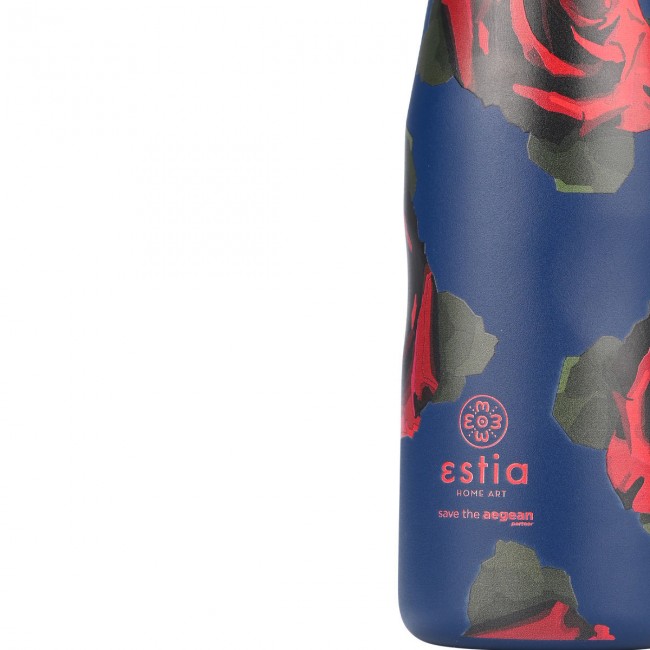 ESTIA ΘΕΡΜΟΣ TRAVEL FLASK SAVE THE AEGEAN 500ml ELECTRIC ROSES