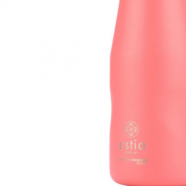 ESTIA ΘΕΡΜΟΣ TRAVEL FLASK SAVE THE AEGEAN 350ml FUSION CORAL