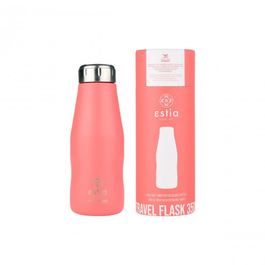 ESTIA ΘΕΡΜΟΣ TRAVEL FLASK SAVE THE AEGEAN 350ml FUSION CORAL