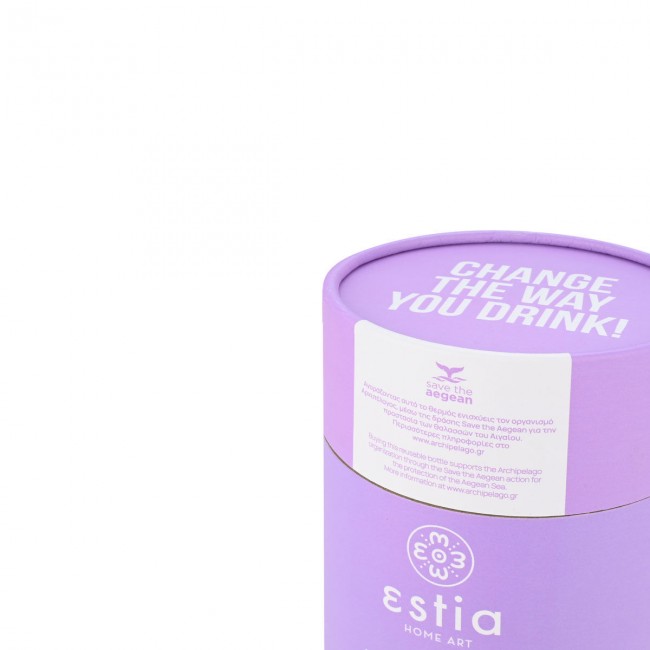 ESTIA ΘΕΡΜΟΣ COFFEE MUG SAVE THE AEGEAN 500ml LAVENDER PURPLE ESTIA ΘΕΡΜΟΣ COFFEE MUG SAVE THE AEGEAN 500ml LAVENDER PURPLE