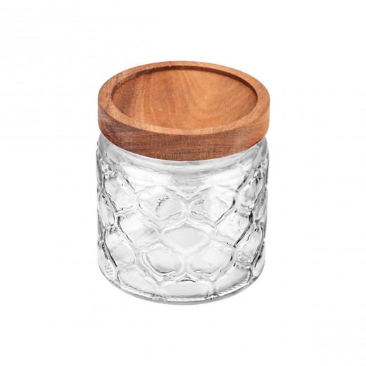 ESTIA ΔΟΧΕΙΟ ΑΠΟΘΗΚΕΥΣΗΣ ALLURE ΓΥΑΛΙΝΟ 500ml 11x10cm ΑΝΑΓΛΥΦΟ