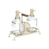 ESTIA ΔΟΧΕΙΑ ΥΓΡΟΥ ΠΙΑΤΩΝ ALLURE 2x300ml ΜΕ ΜΕΤΑΛΛΙΚΗ ΒΑΣΗ &amp; ΘΗΚΗ ΓΙΑ ΣΦΟΥΓΓΑΡΙ IVORY