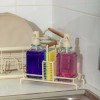 ESTIA ΔΟΧΕΙΑ ΥΓΡΟΥ ΠΙΑΤΩΝ ALLURE 2x300ml ΜΕ ΜΕΤΑΛΛΙΚΗ ΒΑΣΗ &amp; ΘΗΚΗ ΓΙΑ ΣΦΟΥΓΓΑΡΙ IVORY