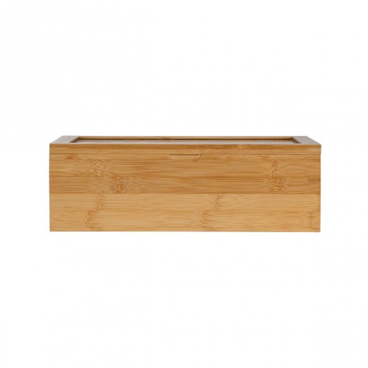 ESTIA ΚΟΥΤΙ ΑΠΟΘΗΚΕΥΣΗΣ ΒΑΜΒΟΟ 8 ΘΗΚΕΣ 31x19x9cm ΜΕ ΚΑΠΑΚΙ