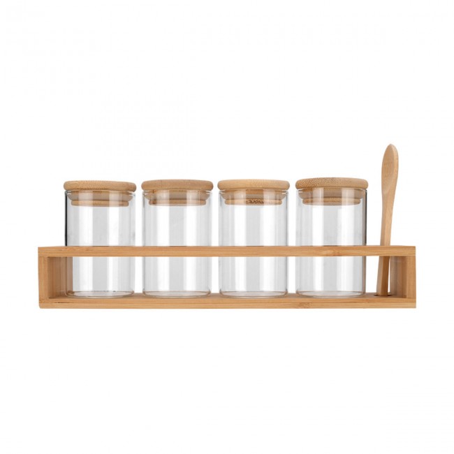 ESTIA ΔΟΧΕΙΑ ΜΠΑΧΑΡΙΚΩΝ ΓΥΑΛΙΝΑ ΣΕΤ 5 ΤΕΜ 27x6.5x12.5cm ΜΕ ΒΑΣΗ BAMBOO ΚΑΙ ΚΟΥΤΑΛΙ ESTIA ΔΟΧΕΙΑ ΜΠΑΧΑΡΙΚΩΝ ΓΥΑΛΙΝΑ ΣΕΤ 5 ΤΕΜ 27x6.5x12.5cm ΜΕ ΒΑΣΗ BAMBOO ΚΑΙ ΚΟΥΤΑΛΙ