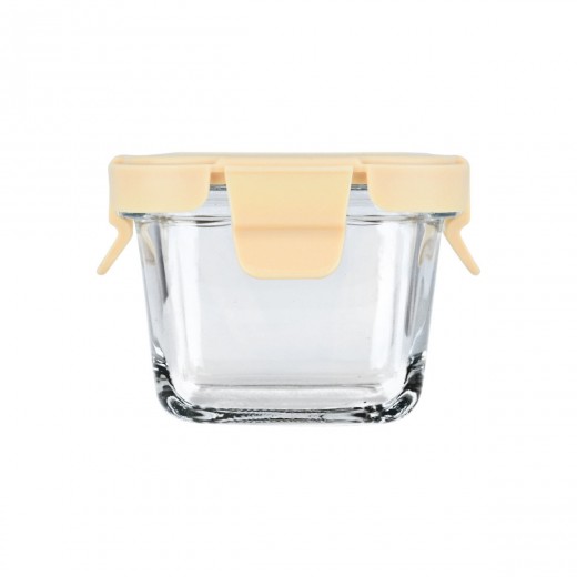 ESTIA ΦΑΓΗΤΟΔΟΧΕΙΟ CLICK&amp;SEAL ΓΥΑΛΙΝΟ 160ml 9.2x9.2x6.3cm ΜΕ ΚΑΠΑΚΙ ΠΛΑΣΤΙΚΟ IVORY