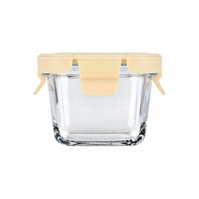 ESTIA ΦΑΓΗΤΟΔΟΧΕΙΟ CLICK&amp;SEAL ΓΥΑΛΙΝΟ 160ml 9.2x9.2x6.3cm ΜΕ ΚΑΠΑΚΙ ΠΛΑΣΤΙΚΟ IVORY