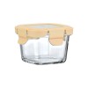 ESTIA ΦΑΓΗΤΟΔΟΧΕΙΟ CLICK&amp;SEAL ΓΥΑΛΙΝΟ 160ml 9.2x9.2x6.3cm ΜΕ ΚΑΠΑΚΙ ΠΛΑΣΤΙΚΟ IVORY