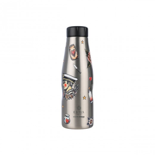 ESTIA ΘΕΡΜΟΣ TRAVEL FLASK SAVE THE AEGEAN 500ml OLD SCHOOL INK