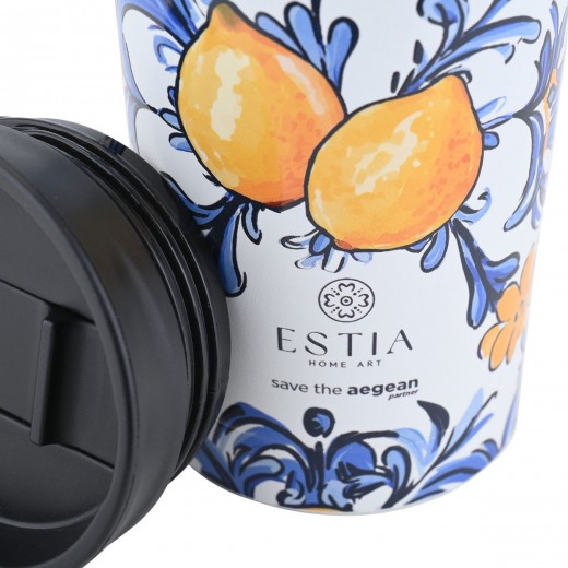 ESTIA ΘΕΡΜΟΣ TRAVEL MUG SAVE THE AEGEAN 350ml AMALFI COAST