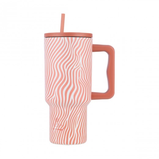 ESTIA ΘΕΡΜΟΣ STRAW TUMBLER XL SAVE THE AEGEAN 900ml SOFT RIPPLE