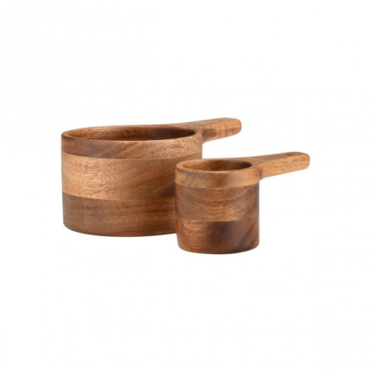 ESTIA ΞΥΛΙΝΗ ΜΕΖΟΥΡΑ ΚΟΥΖΙΝΑΣ ALLURE 13,7CM &amp; 9,4CM ΣΕΤ