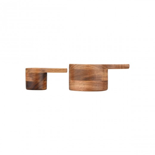 ESTIA ΞΥΛΙΝΗ ΜΕΖΟΥΡΑ ΚΟΥΖΙΝΑΣ ALLURE 13,7CM &amp; 9,4CM ΣΕΤ