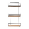 ESTIA ΕΤΑΖΕΡΑ BAMBOO ESSENTIALS ΜΕΤΑΛΛΙΚΗ ΙΣΙΑ 3 ΘΕΣΕΩΝ 25.5x10.5x49cm ΜΑΥΡΗ