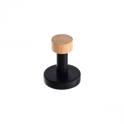 ESTIA ΚΡΕΜΑΣΤΡΑ ΕΠΙΤΟΙΧΙΑ BAMBOO ESSENTIALS ΜΟΝΗ ΜΕΤΑΛΛΙΚΗ ΜΑΥΡΗ