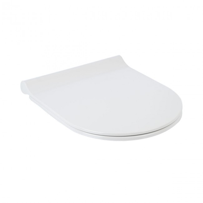 ESTIA ΚΑΠΑΚΙ ΛΕΚΑΝΗΣ SOFT CLOSE D SHAPE DUROPLAST ΜΕ ΑΝΟΞΕΙΔΩΤΟΥΣ ΡΥΘΜΙΖΟΜΕΝΟΥΣ ΜΕΝΤΕΣΕΔΕΣ