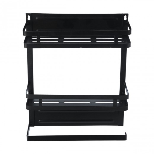 ESTIA ΡΑΦΙΕΡΑ ΚΟΥΖΙΝΑΣ ΜΕΤΑΛΛΙΚΗ ΔΙΩΡΟΦΗ 30x11x37cm ΜΕ ΒΑΣΗ ΓΙΑ ΡΟΛΟ ΚΟΥΖΙΝΑΣ