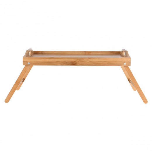 ESTIA ΔΙΣΚΟΣ ΣΕΡΒΙΡΙΣΜΑΤΟΣ BAMBOO ESSENTIALS 50x30x21cm ΜΕ ΑΝΑΔΙΠΛΟΥΜΕΝΑ ΠΟΔΙΑ