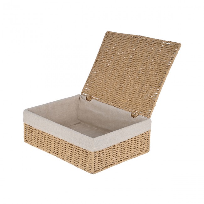 ESTIA ΚΟΥΤΙ ΑΠΟΘΗΚΕΥΣΗΣ &amp; ΟΡΓΑΝΩΣΗΣ BOTANICA 36x27x13cm ΜΕ ΕΣΩΤΕΡΙΚΗ ΕΠΕΝΔΥΣΗ &amp; ΚΑΠΑΚΙ