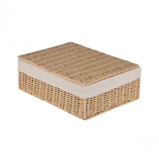 ESTIA ΚΟΥΤΙ ΑΠΟΘΗΚΕΥΣΗΣ &amp; ΟΡΓΑΝΩΣΗΣ BOTANICA 36x27x13cm ΜΕ ΕΣΩΤΕΡΙΚΗ ΕΠΕΝΔΥΣΗ &amp; ΚΑΠΑΚΙ