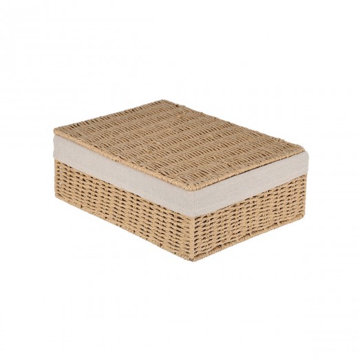 ESTIA ΚΟΥΤΙ ΑΠΟΘΗΚΕΥΣΗΣ &amp; ΟΡΓΑΝΩΣΗΣ BOTANICA 32x24x12cm ΜΕ ΕΣΩΤΕΡΙΚΗ ΕΠΕΝΔΥΣΗ &amp; ΚΑΠΑΚΙ