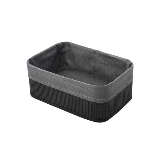 ESTIA ΚΑΛΑΘΙ ΟΡΓΑΝΩΣΗΣ BAMBOO ESSENTIALS 30x25cm ME ΕΠΕΝΔΥΣΗ ΜΑΥΡΟ